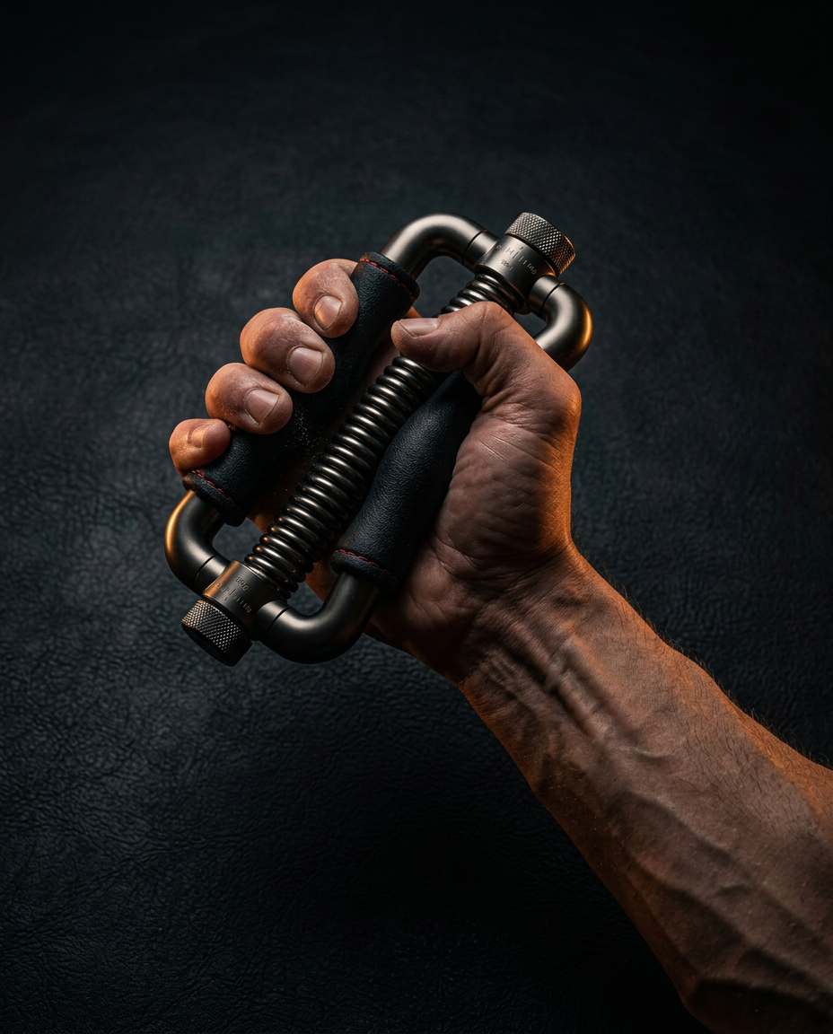 adjustable hand grip trainer in use