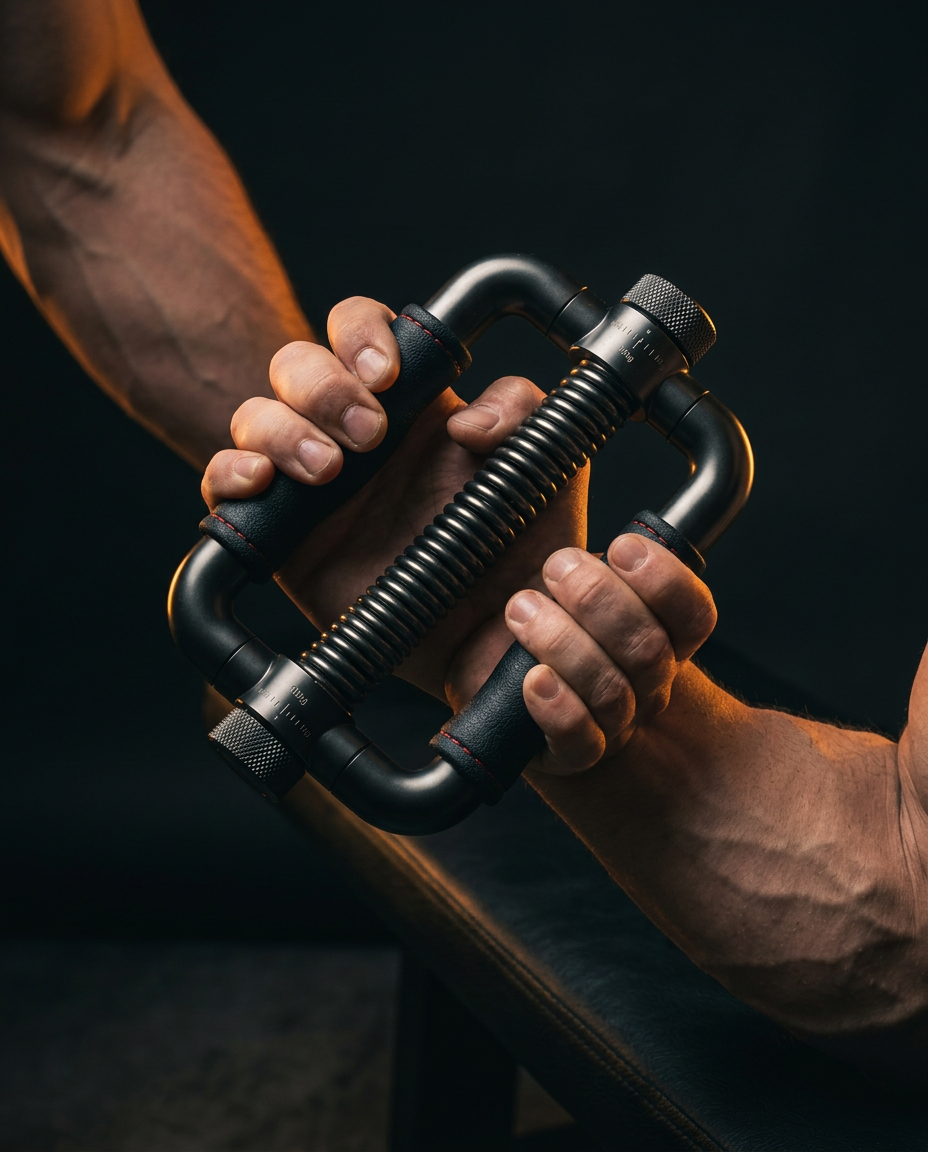 adjustable hand grip trainer in use