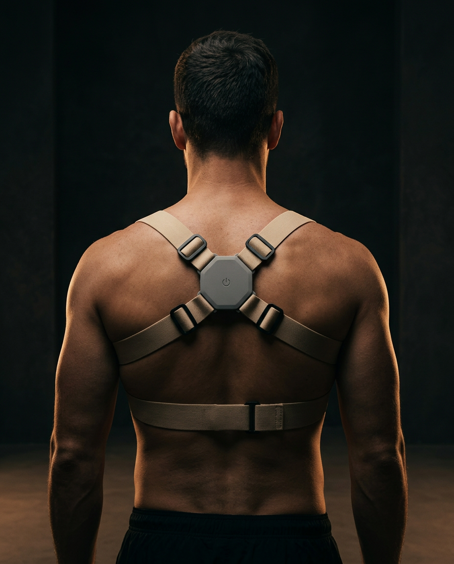 adjustable posture corrector in use