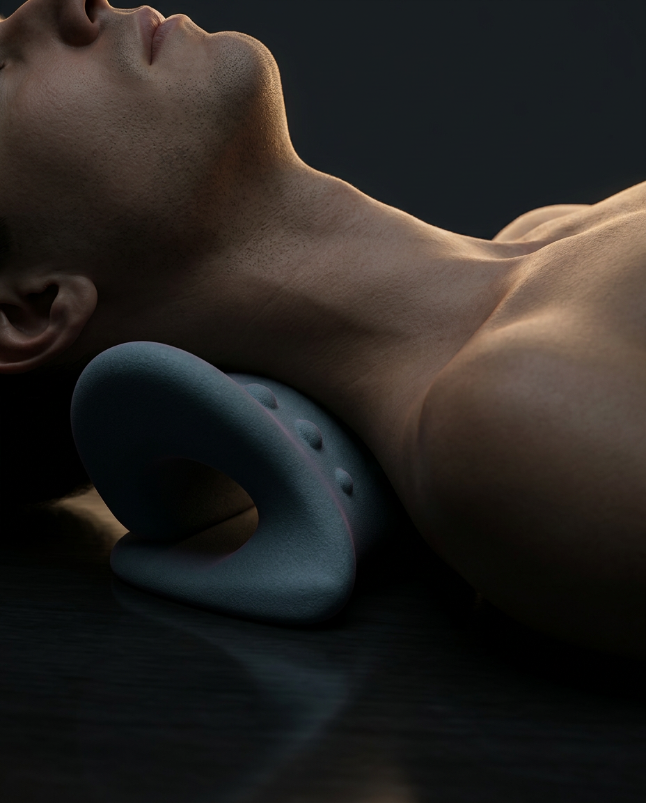 luvo cervical sleep pillow in use