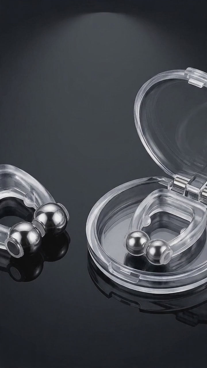 magnetic anti snore nose clip demo