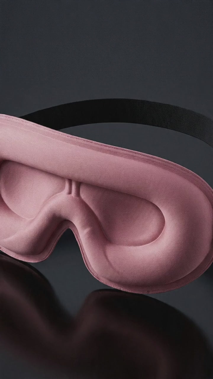 3d contoured blackout sleep mask demo